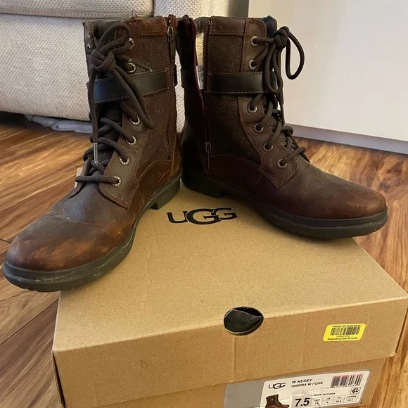 UGG Kesey Boots - waterproof and Sherpa lined combat boots - Picture 6 of 12